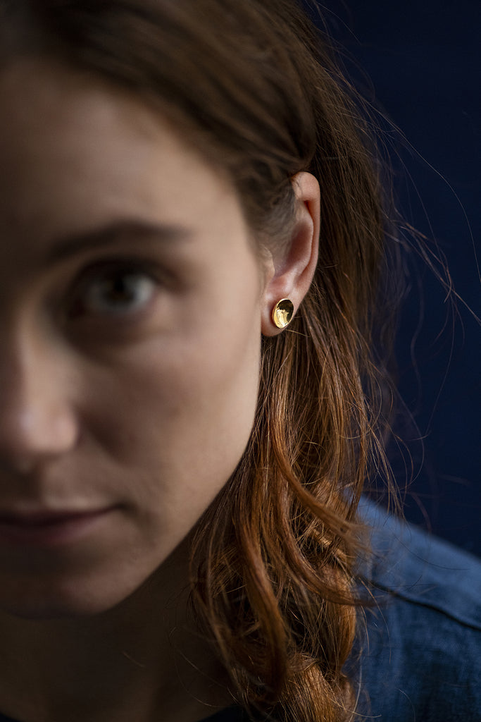 Orecchini Cuore Lucidi In Argento Con Chiusura Farfalla - Gioielli Aurum - Foto 4